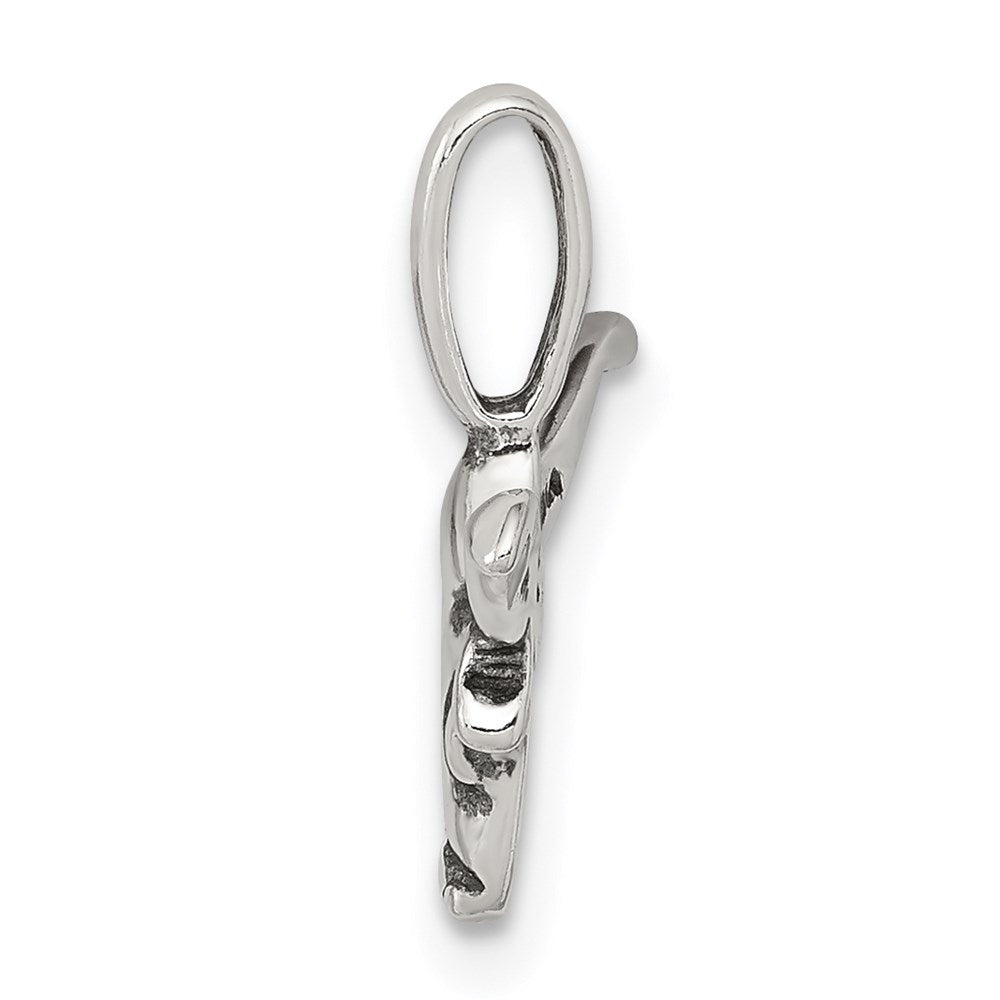 Sterling Silver Bull with Horns Pendant