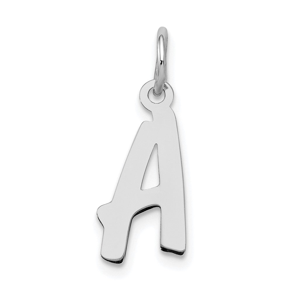 Sterling Silver Rhodium-plated Letter A Initial Charm