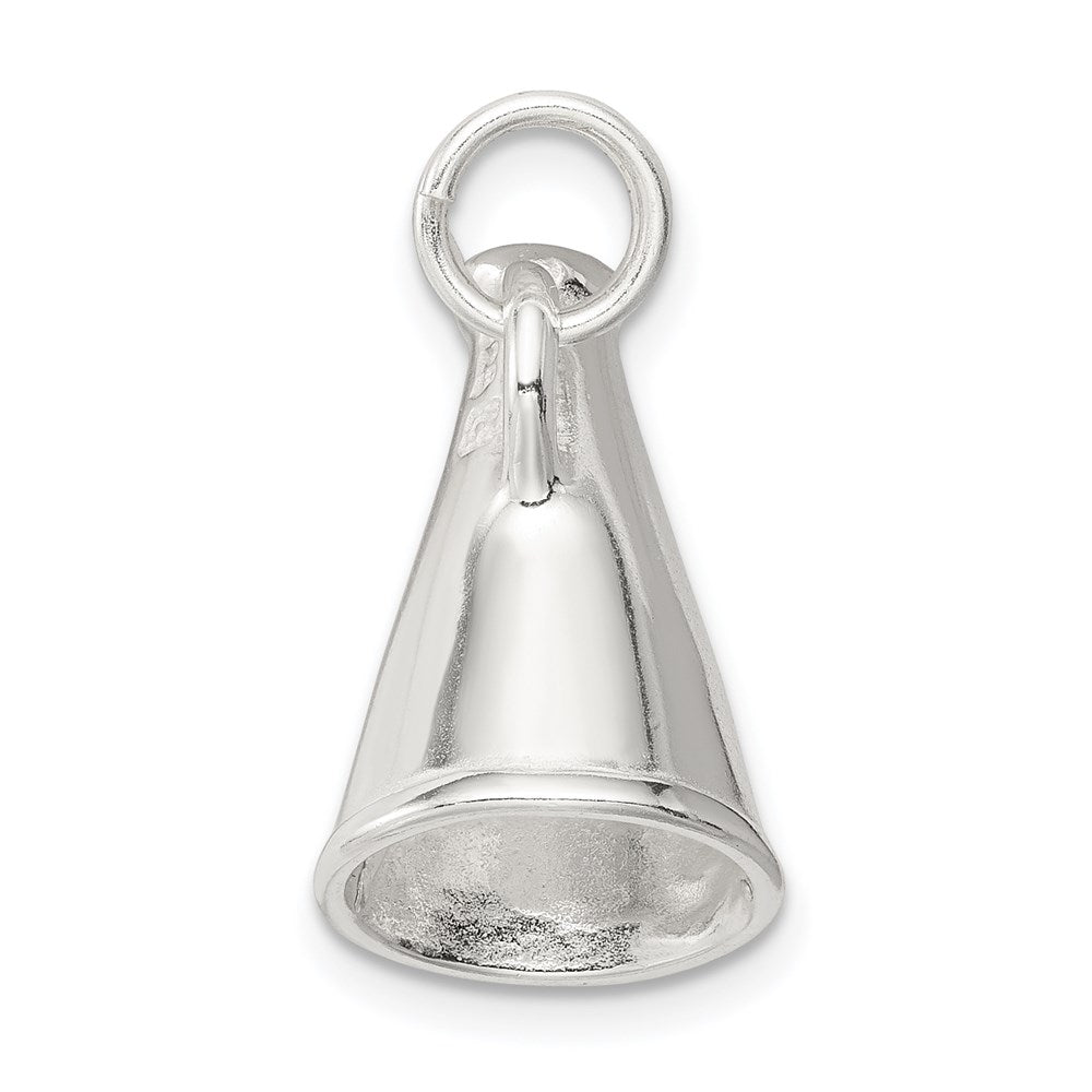 Sterling Silver Rhodium-plated Megaphone Charm