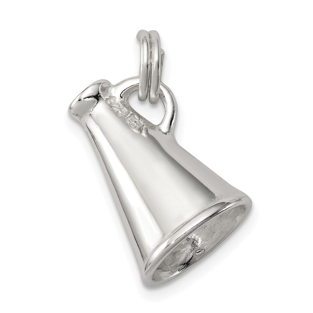 Sterling Silver Rhodium-plated Megaphone Charm