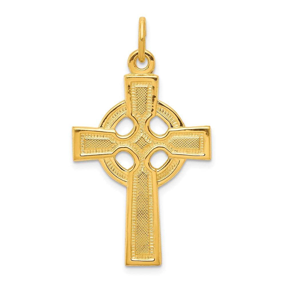 Sterling Silver & 24k Gold -plated Celtic Cross Pendant