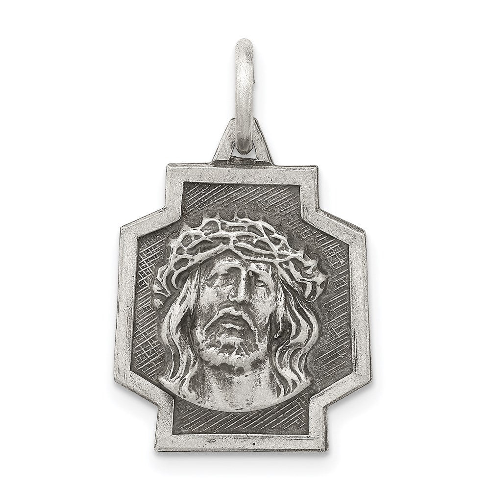 Sterling Silver Antiqued Ecce Homo Charm