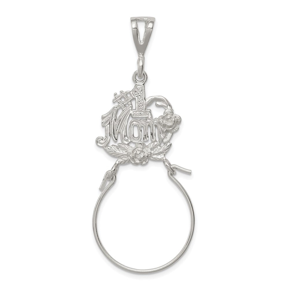 Sterling Silver #1 Mom Charm Holder