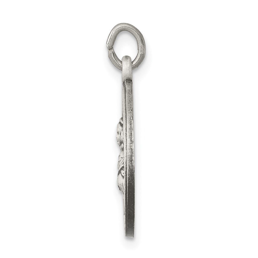 Sterling Silver Antiqued Saint Lucy Medal