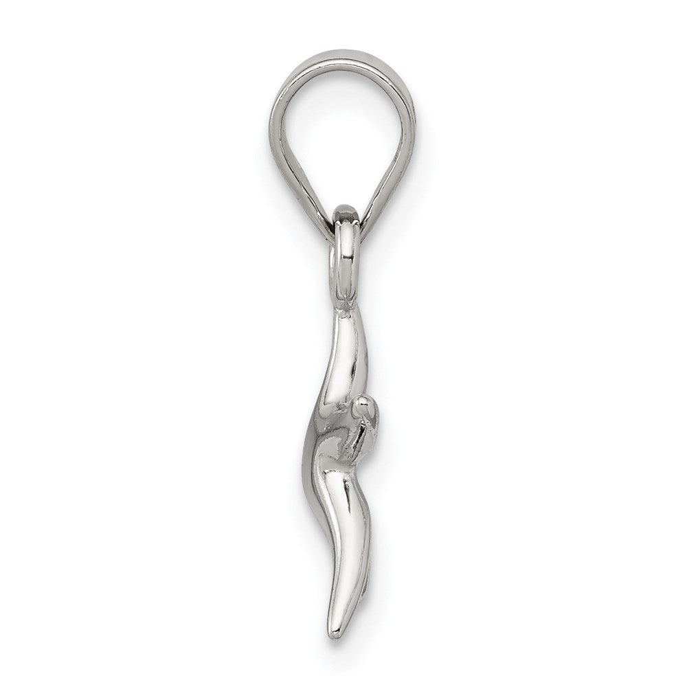 Sterling Silver Rhodium-platedStarfish Pendant