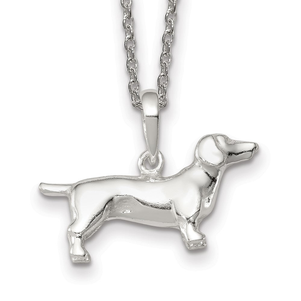 Sterling Silver Dachshund Necklace