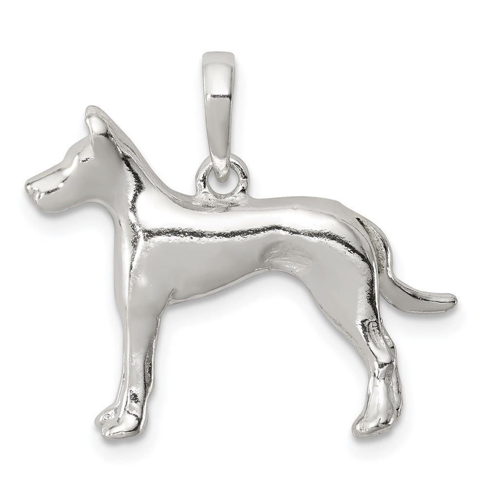 Sterling Silver Great Dane Pendant