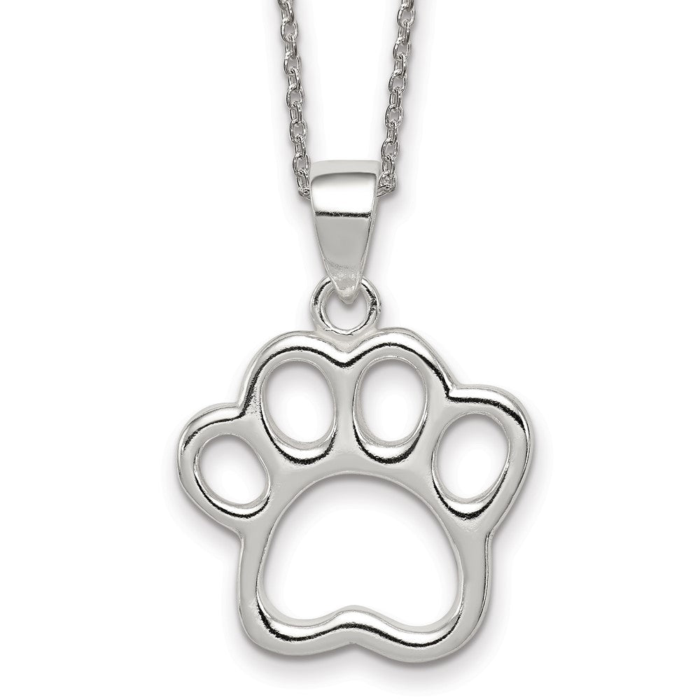 Sterling Silver Paw Necklace