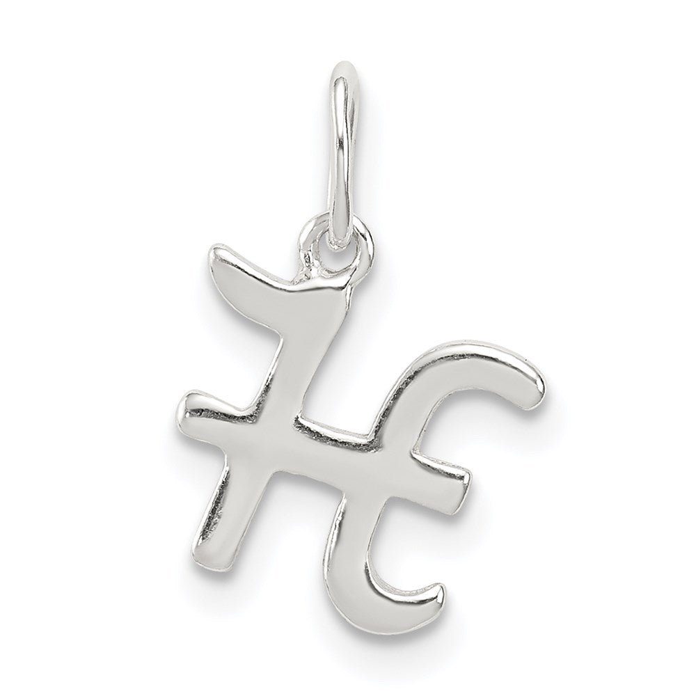 Sterling Silver Letter H Initial Charm