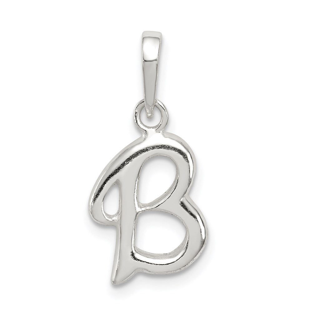 Sterling Silver Letter B Initial Pendant