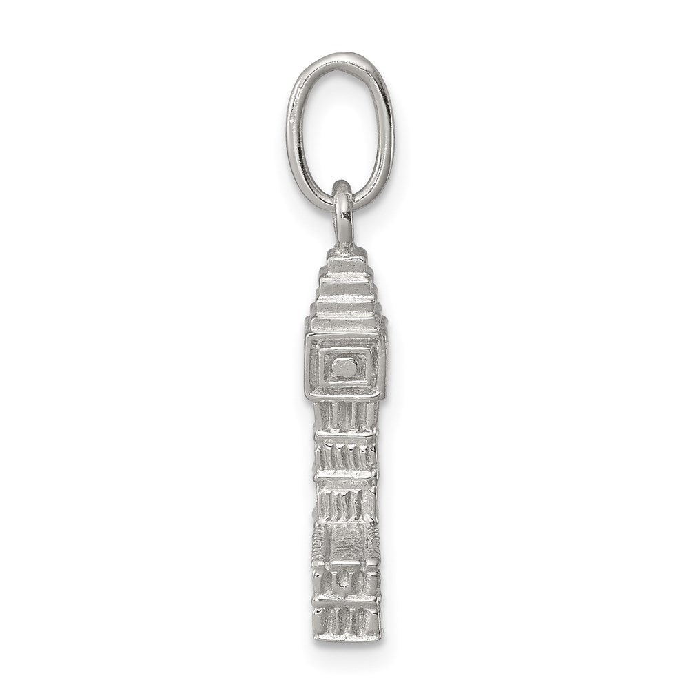 Sterling Silver Rhodium-plated Big Ben Charm