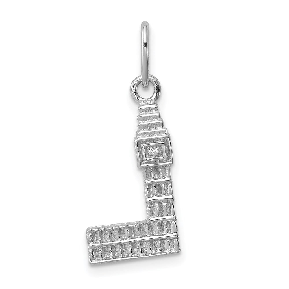 Sterling Silver Rhodium-plated Big Ben Charm