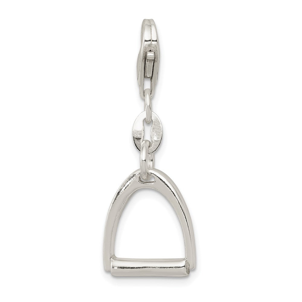 Sterling Silver Small Polished Horse Stirrup Charm