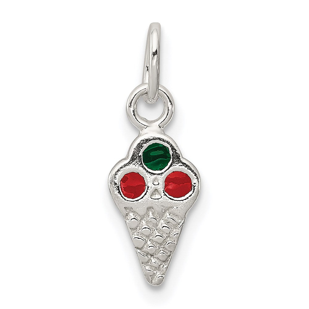 Sterling Silver Enameled Ice Cream Cone