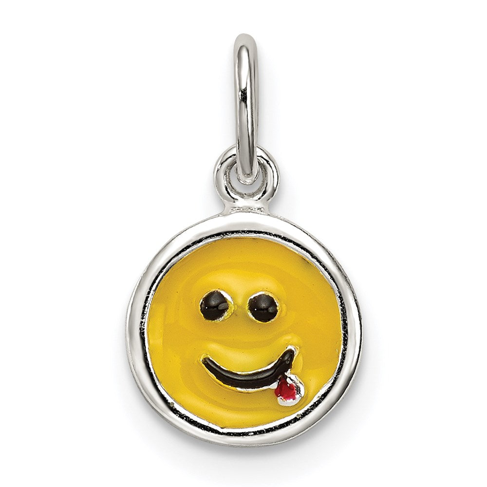 Sterling Silver Enameled Emotion Face Charm