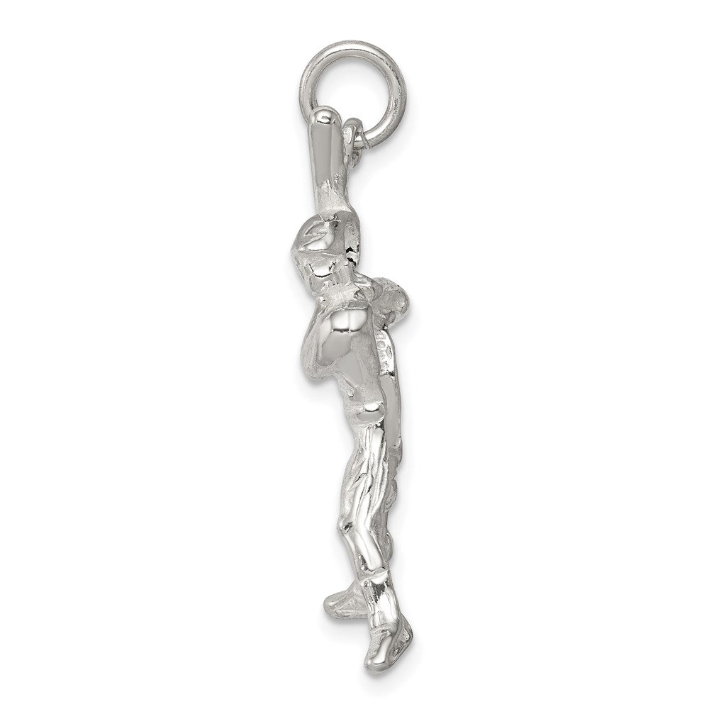 Sterling Silver Baseball Batter Charm