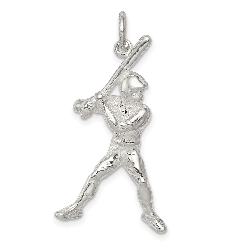 Sterling Silver Baseball Batter Charm