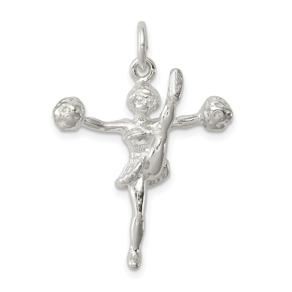 Sterling Silver Cheerleader Charm