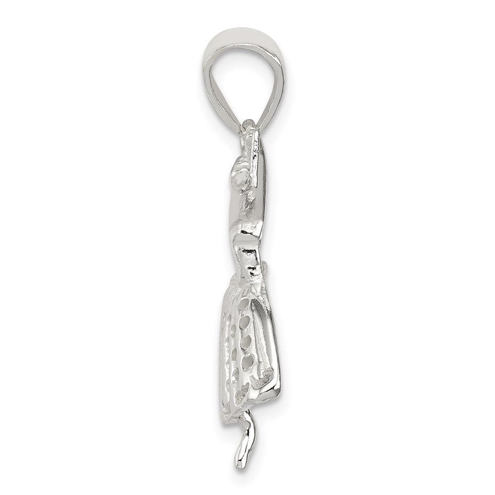 Sterling Silver Polished Ballerina Pendant