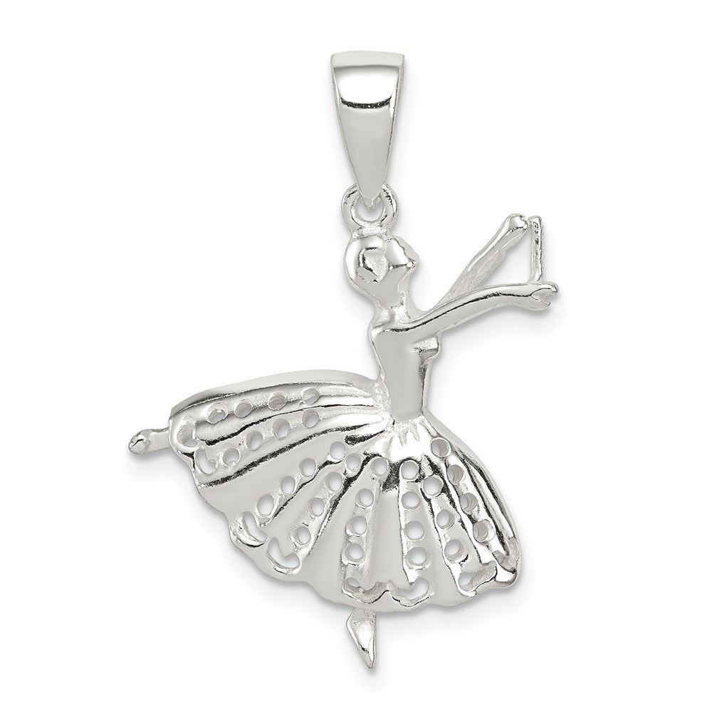 Sterling Silver Polished Ballerina Pendant