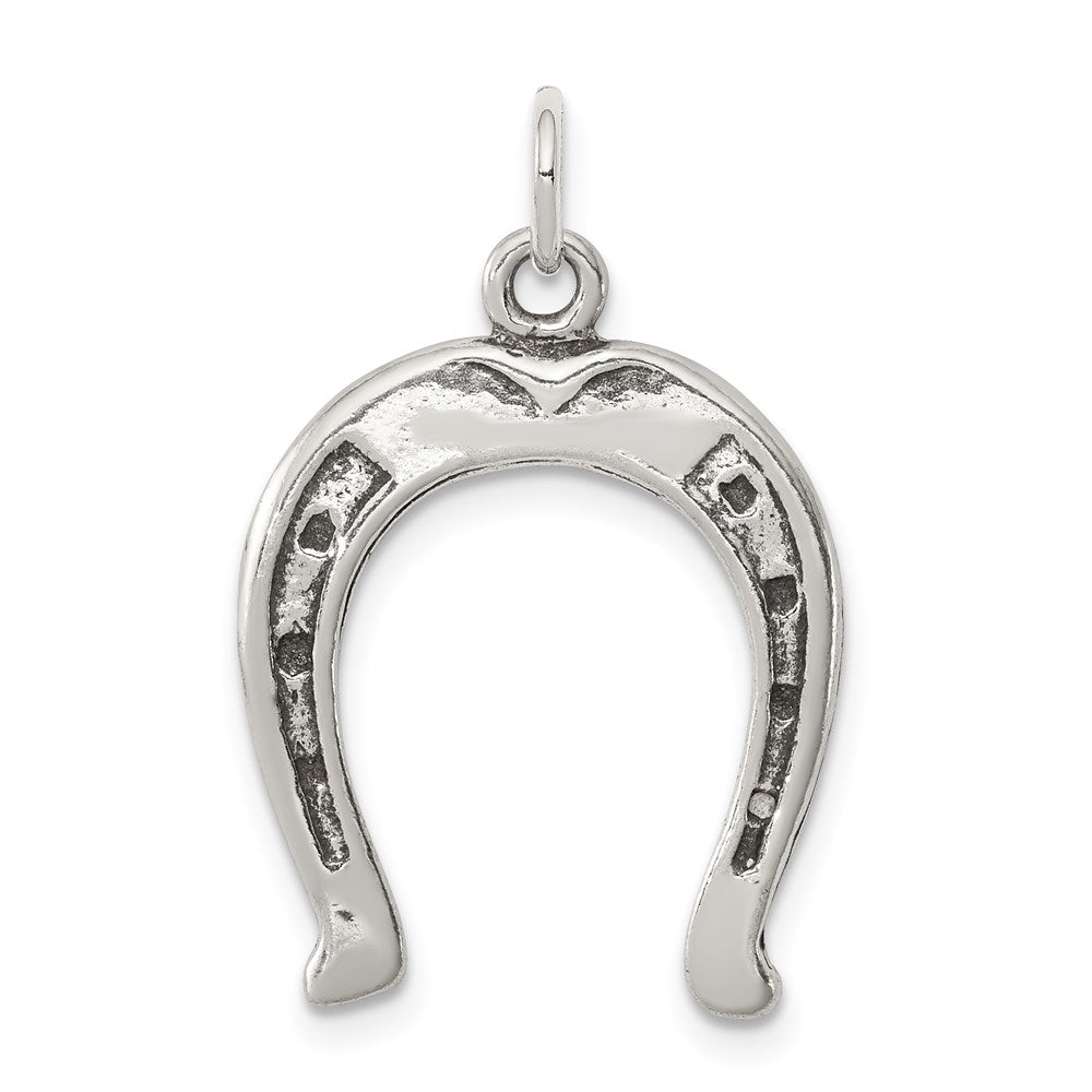 Sterling Silver Antiqued Horseshoe Charm