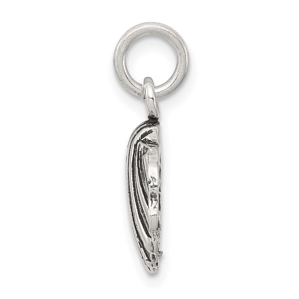 Sterling Silver Antiqued Seashell Charm