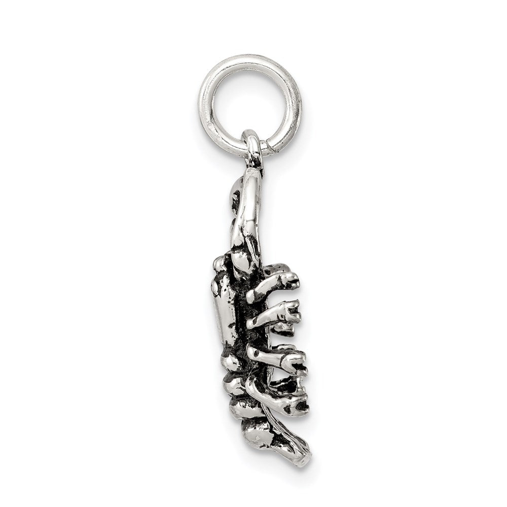 Sterling Silver Antiqued Lobster Charm