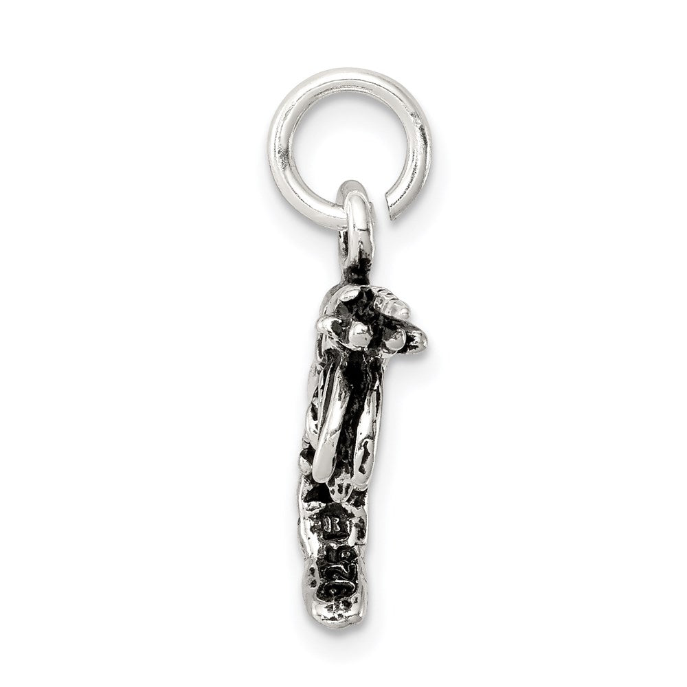 Sterling Silver Antiqued Shrimp Charm