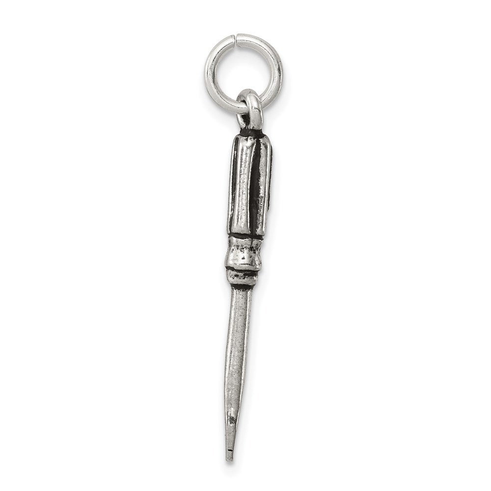 Sterling Silver Antiqued Screwdriver Charm