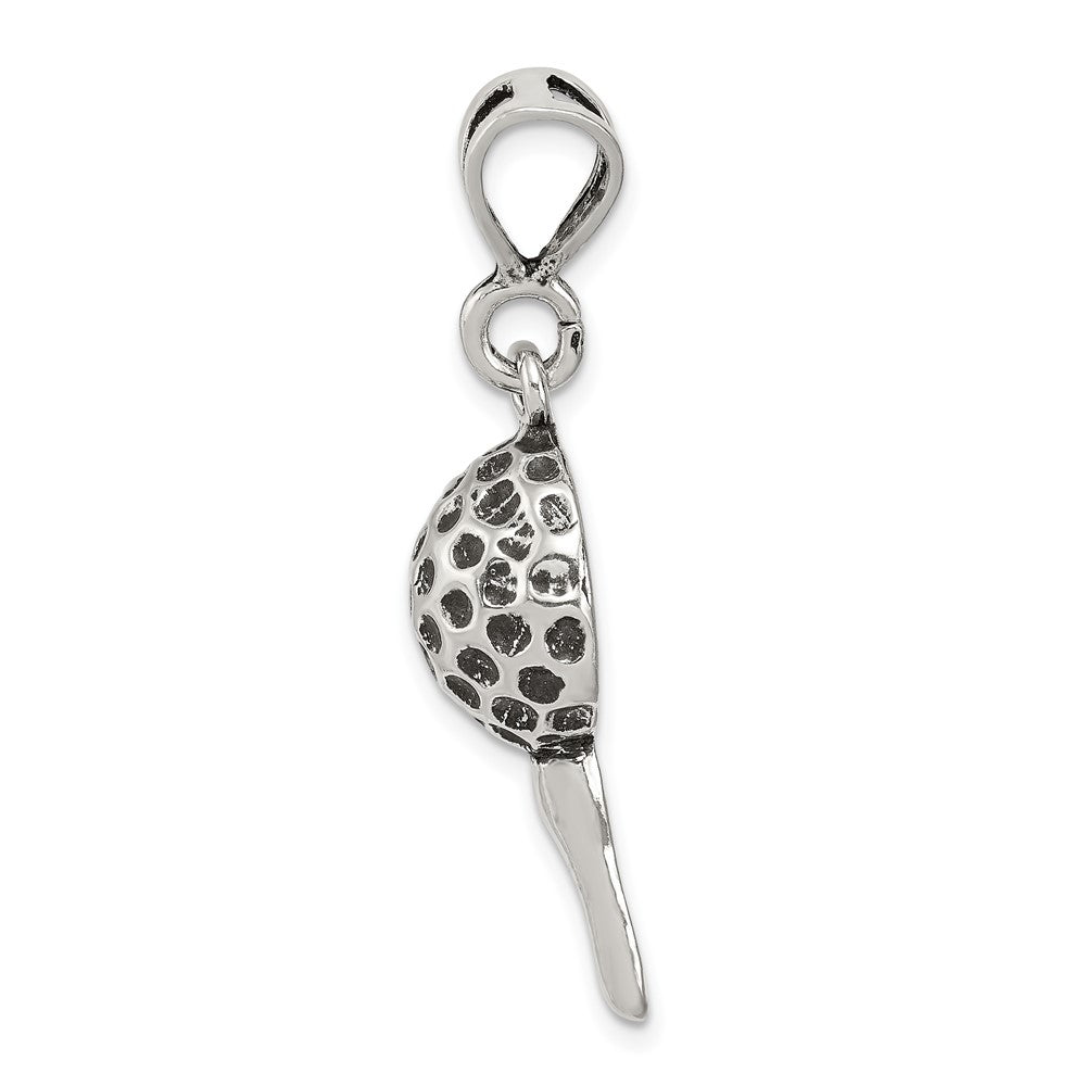 Sterling Silver Antiqued Golf Ball and Tee Charm