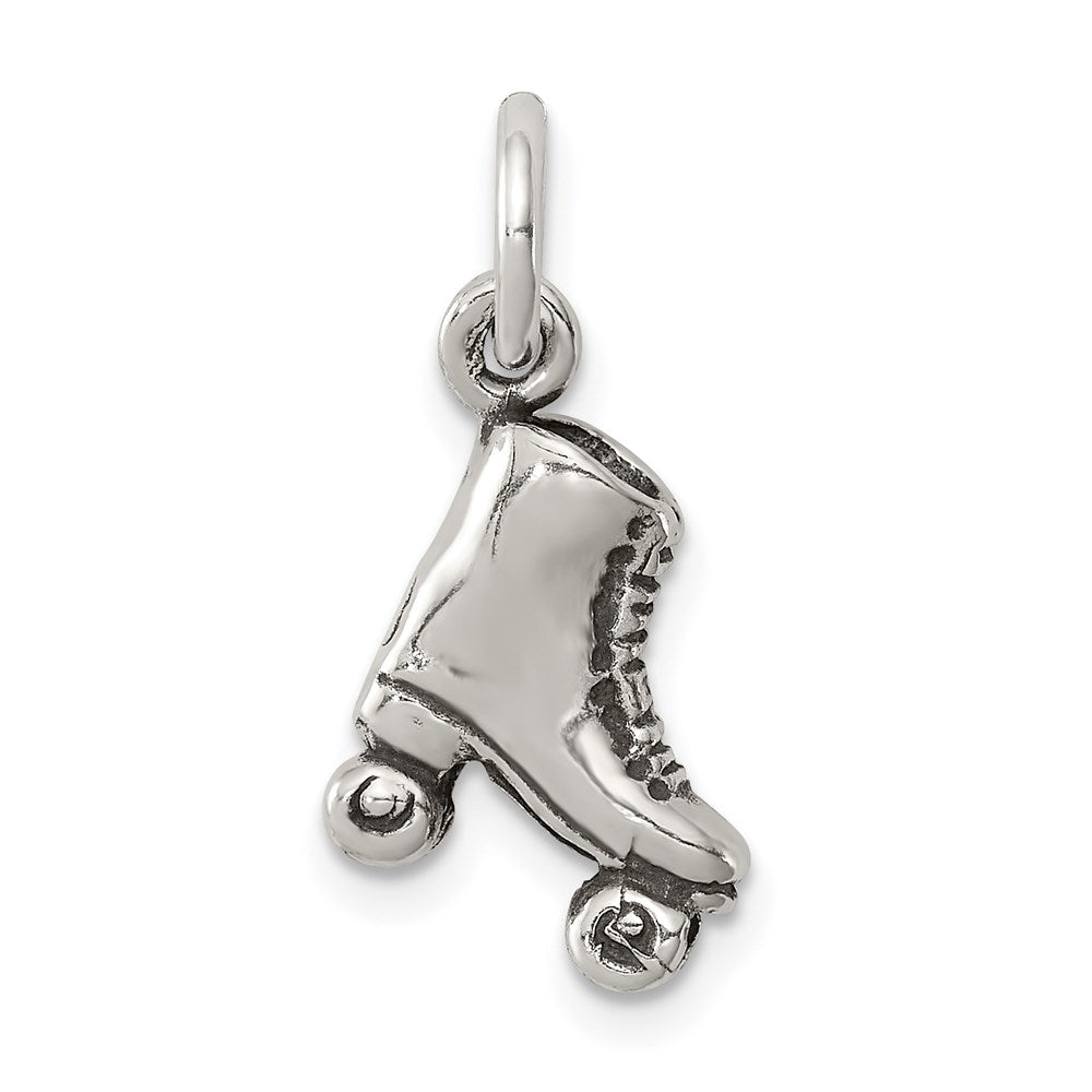 Sterling Silver Antiqued Roller-skate Charm