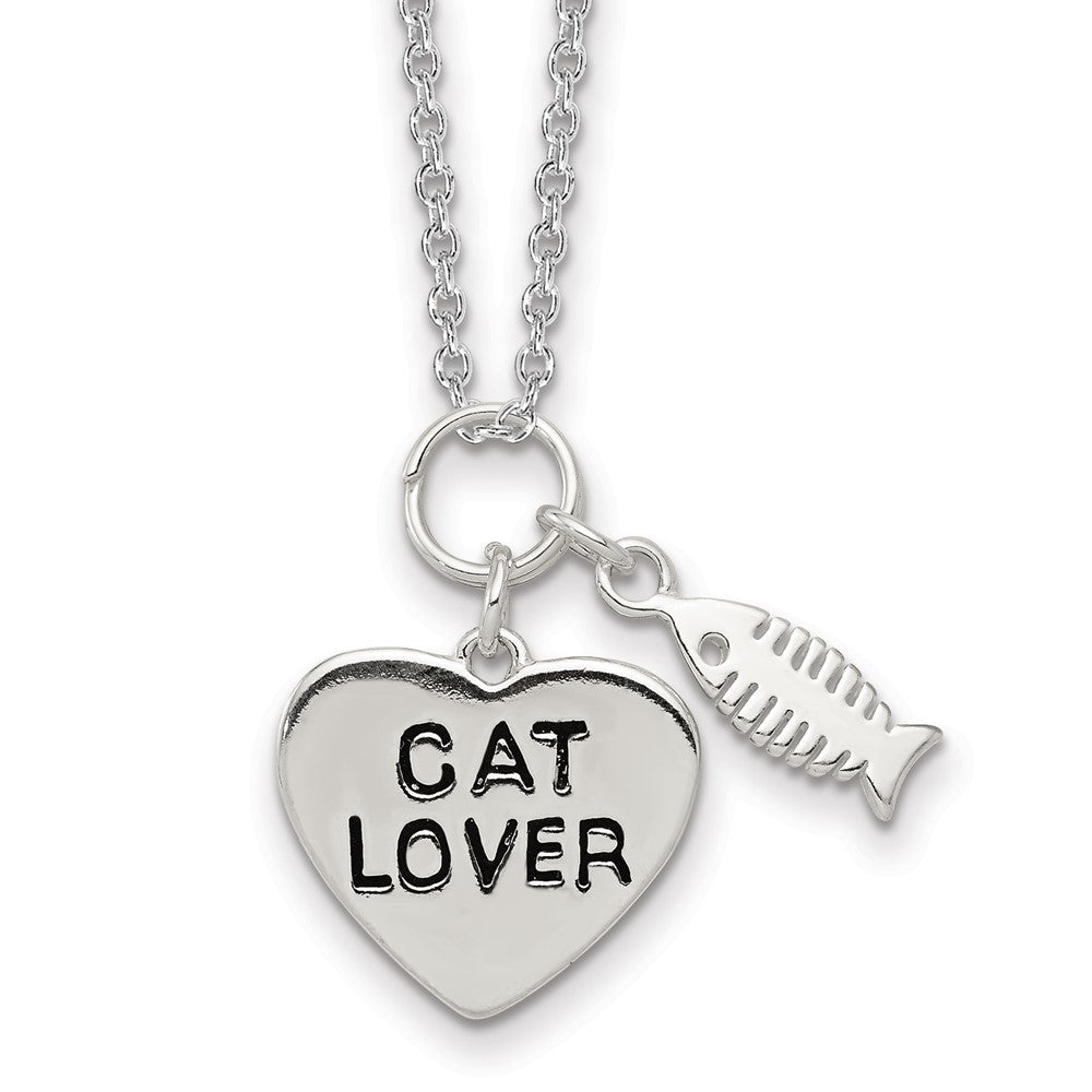 Sterling Silver Cat Lover Necklace