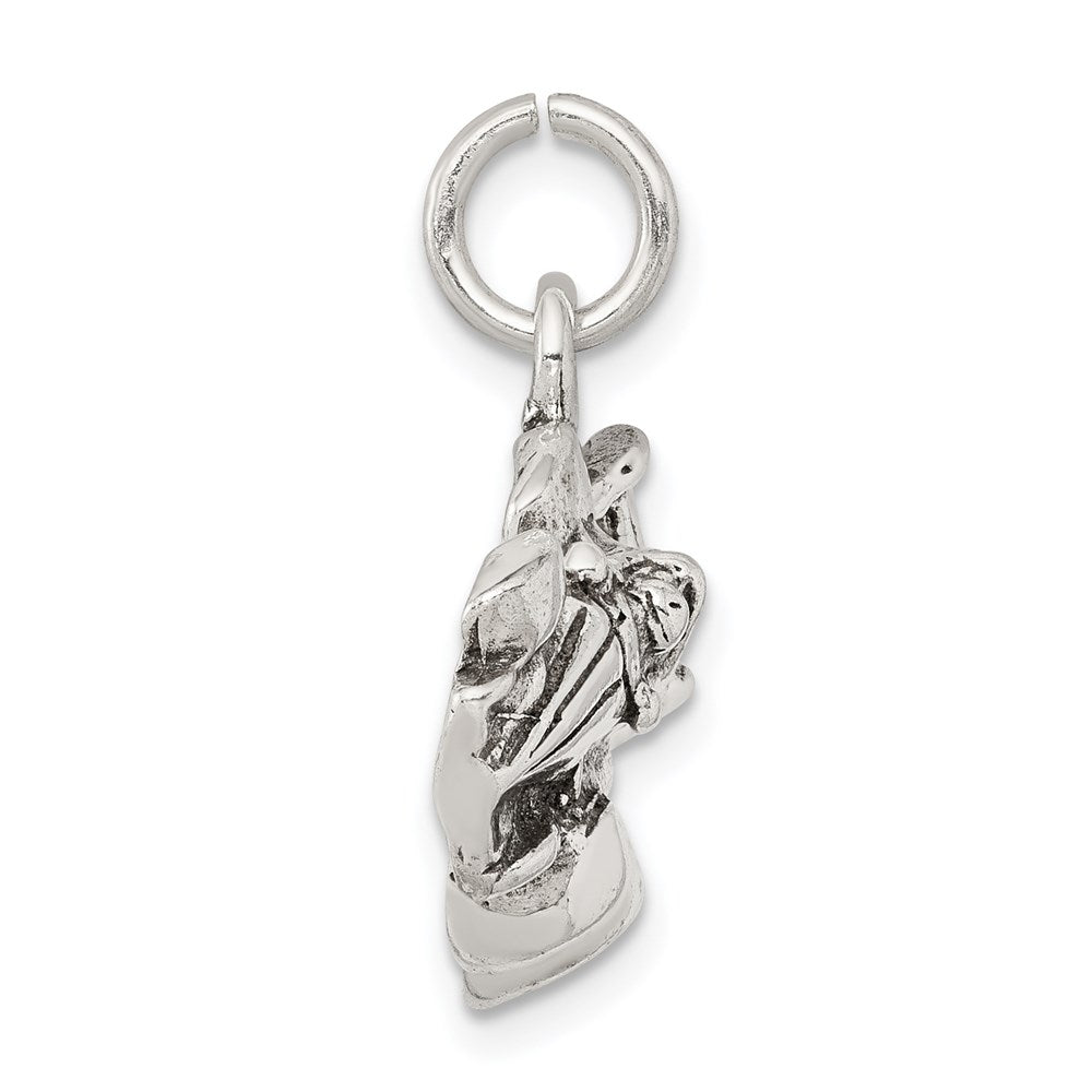 Sterling Silver Antiqued Go Kart Racer Charm