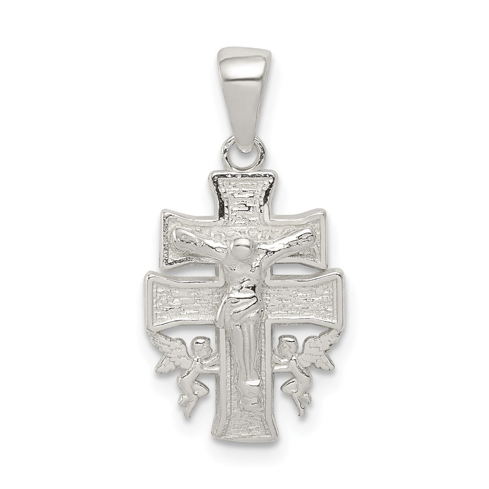 Sterling Silver Polished Mini INRI Crucifix Pendant