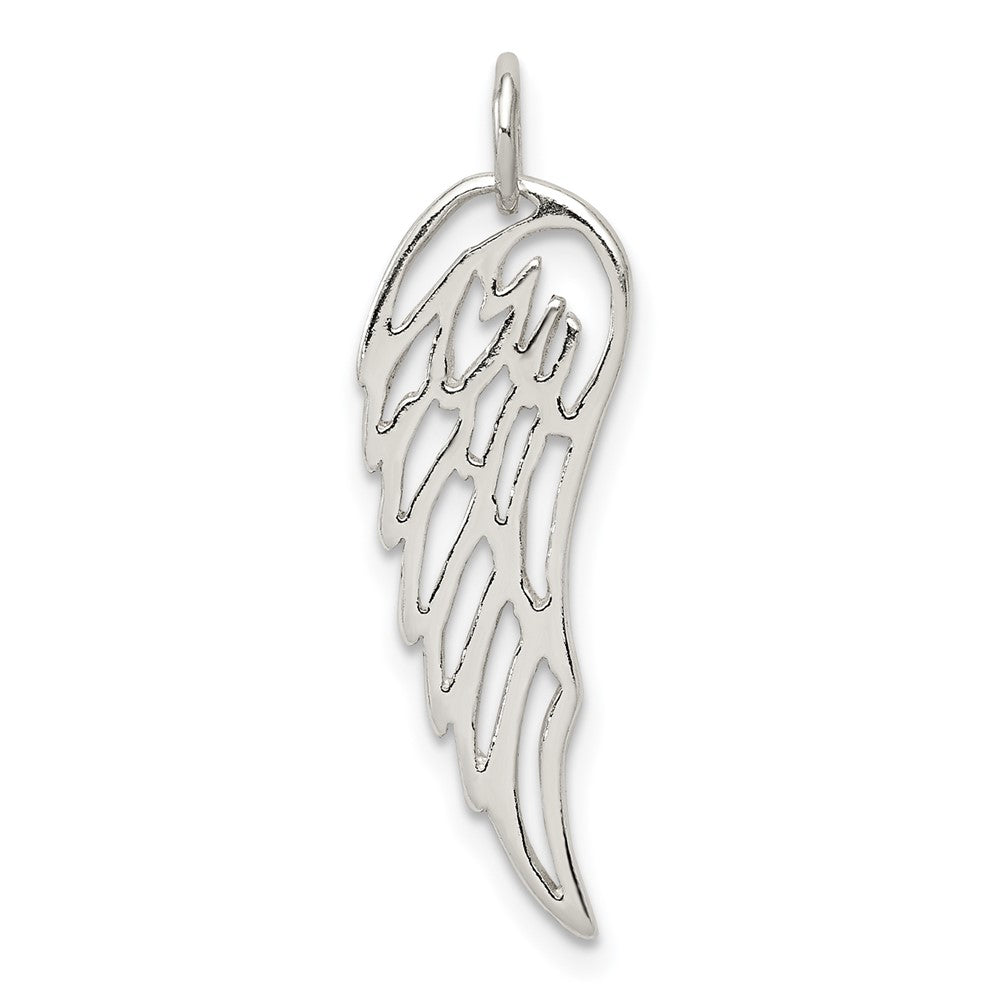 Sterling Silver Polished Angel Wing Charm