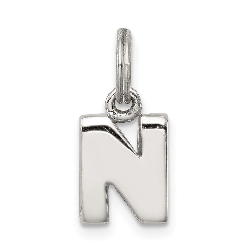 Sterling Silver Letter N Initial Charm