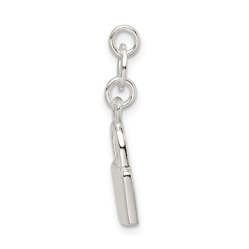 Sterling Silver Polished Lock & Key Charm