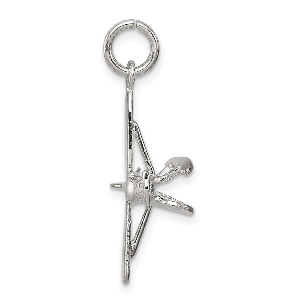 Sterling Silver Polished Floatplane Pendant