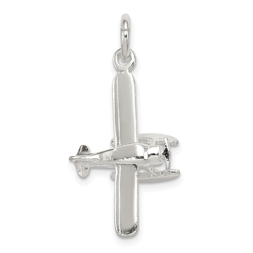 Sterling Silver Polished Floatplane Pendant