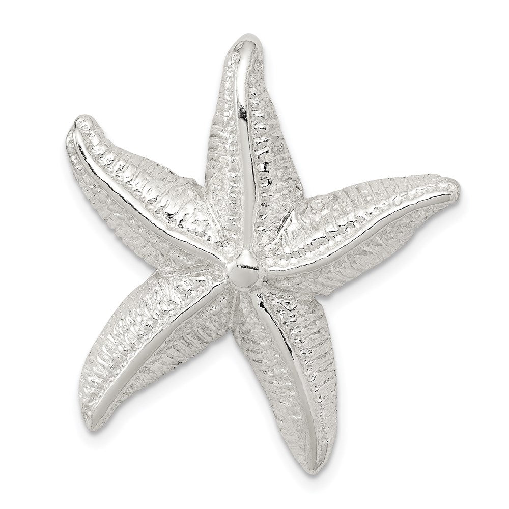 Sterling Silver Polished Textured Starfish Fits up to Cubetto Slide
