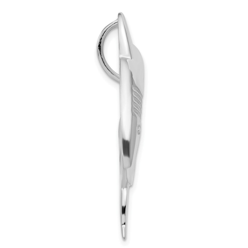 Sterling Silver Polished Textured Shark Fits up to Cubetto Slide
