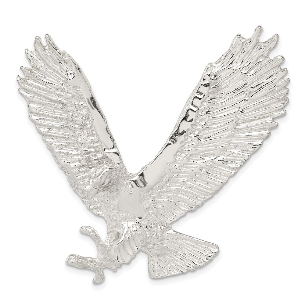 Sterling Silver Polished Textured Large Eagle Fits up to Cubetto Slide