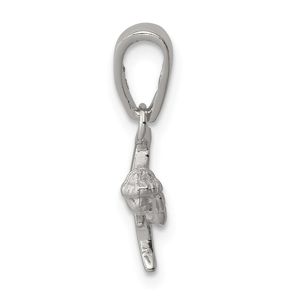 Sterling Silver Rhodium-plated Children's Fairy Pendant