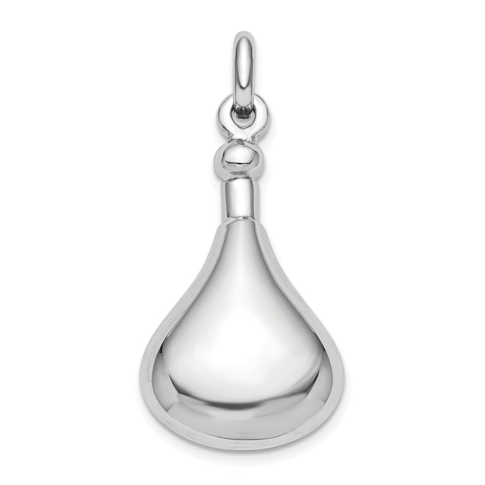 Sterling Silver Rhod-plat Polished Screw Top Ash Holder Pendant