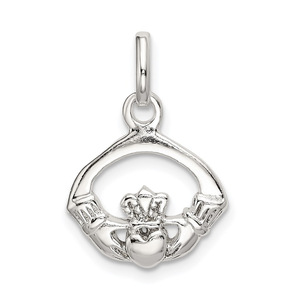 Sterling Silver Polished Claddagh Charm