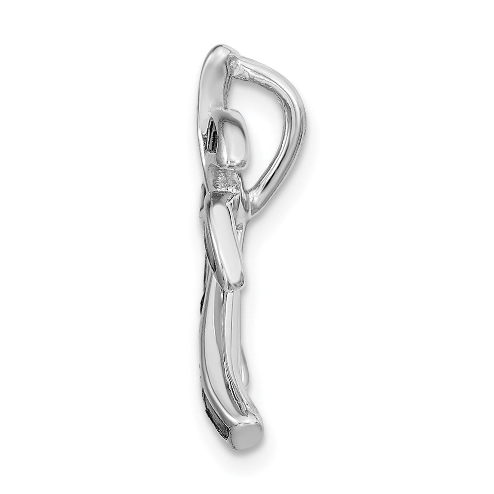 Sterling Silver Rhodium-plated Imitation Abalone Palm Tree Fits up to Cubetto Slide