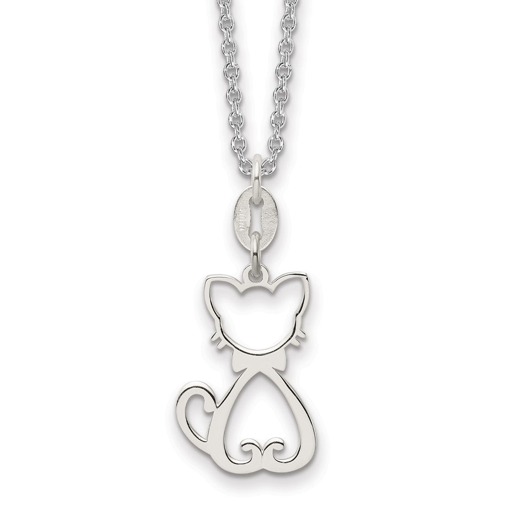 Sterling Silver Cat Necklace