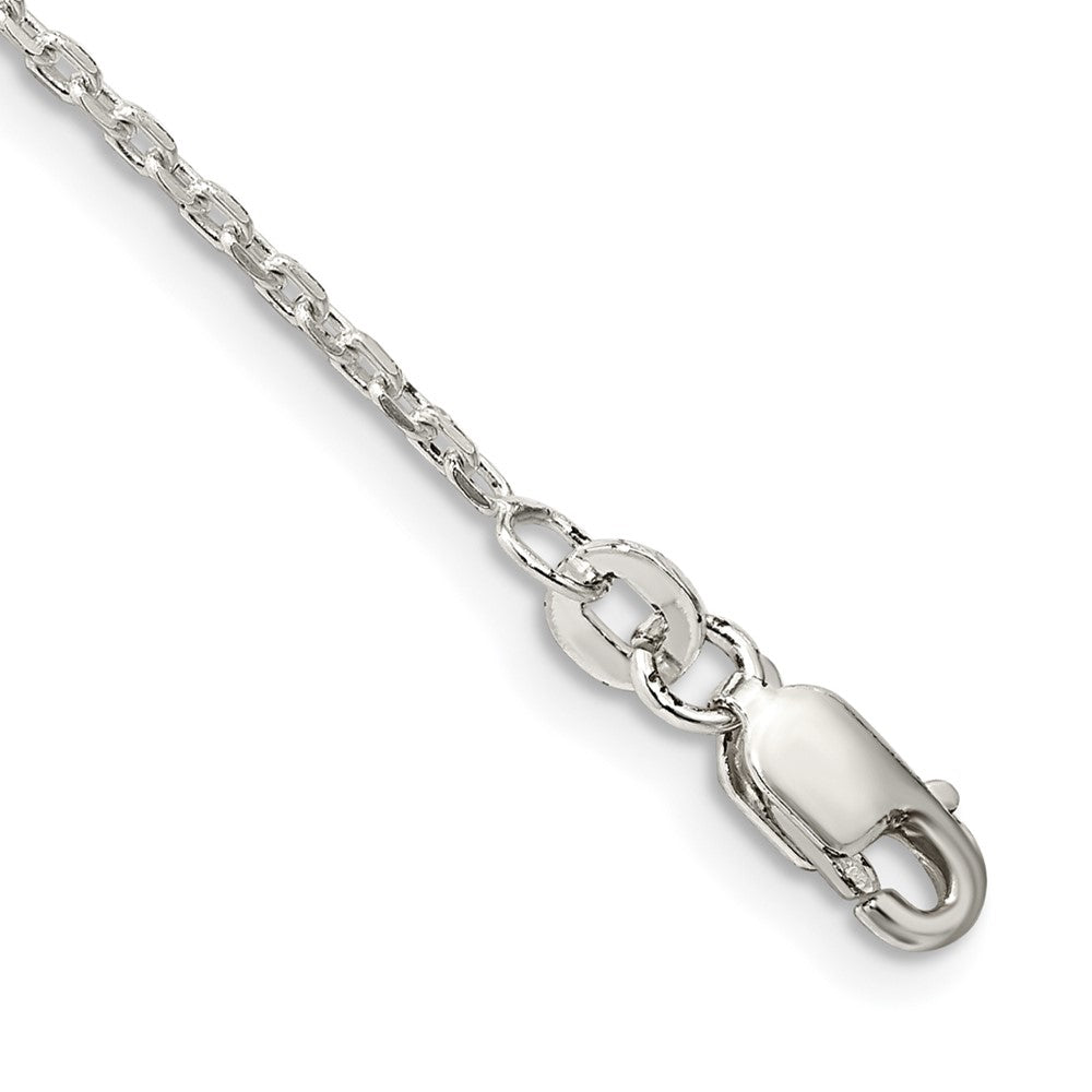 Sterling Silver Beveled Oval Cable Chain