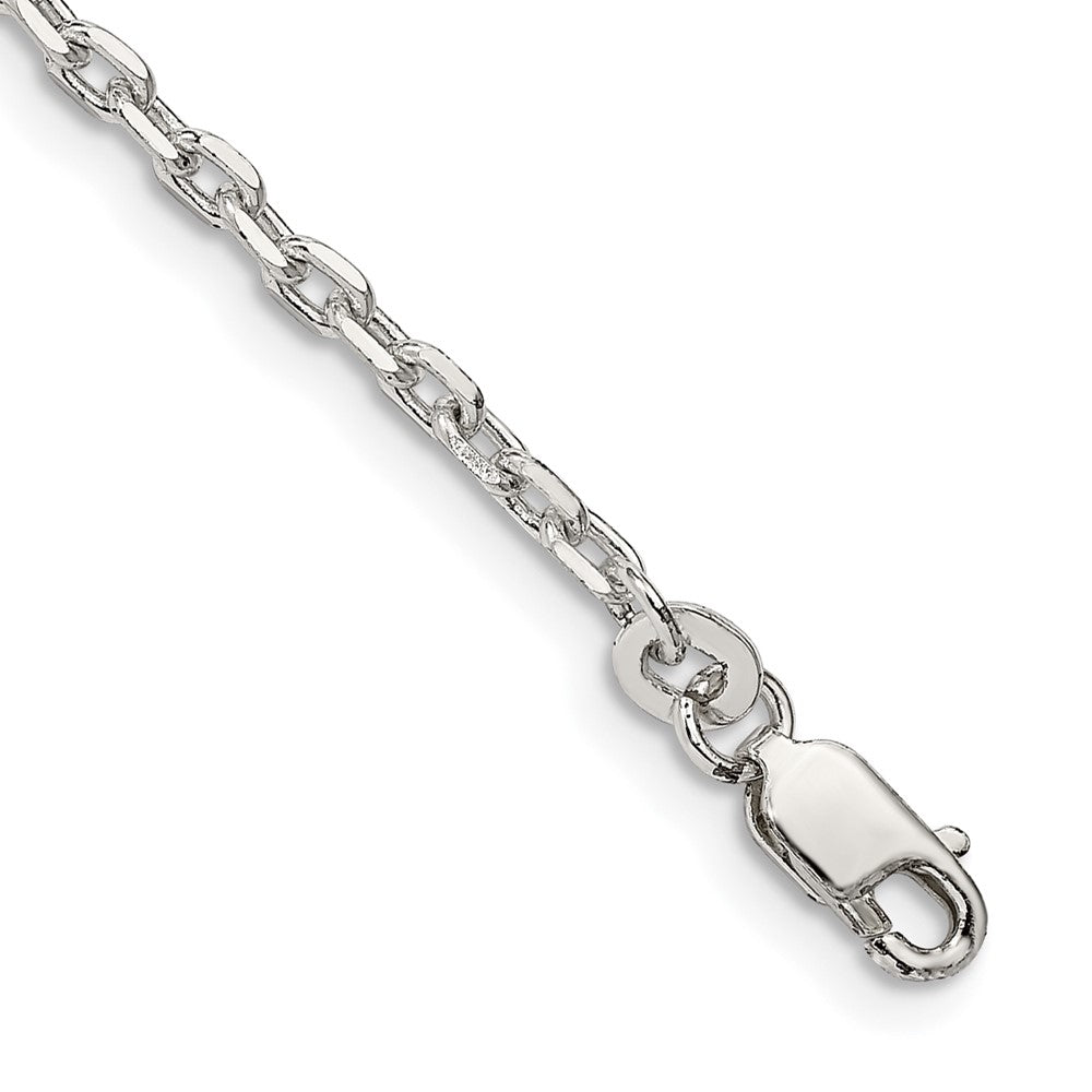 Sterling Silver Beveled Oval Cable Chain