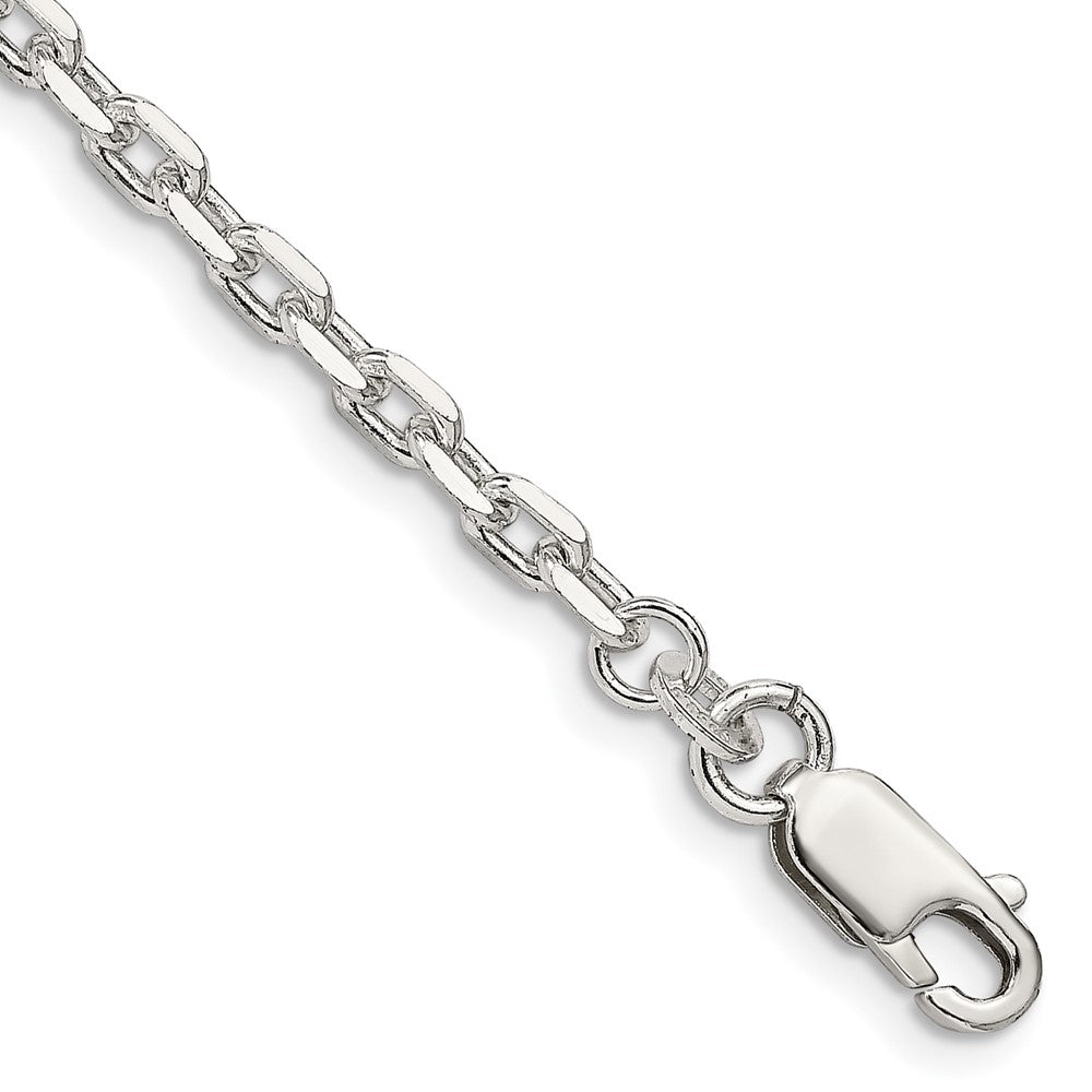 Sterling Silver Beveled Oval Cable Chain